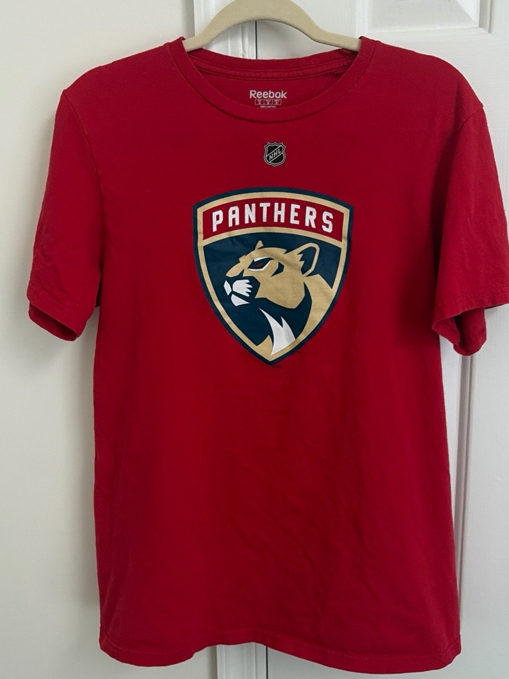 Reebok Red Florida Panthers Shield Graphic Tee